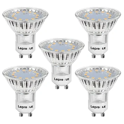 Afbeelding van LE GU10 Ledlamp, 3 W, 250 lumen, 2700 kelvin warm wit, 120 graden stralingshoek, 5 pack