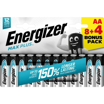 Afbeelding van Energizer batterijen Max Plus AA/LR06/E91, blister van 8 + 4