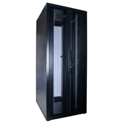 Afbeelding van DSIT 42U serverkast met dubbele geperforeerde voor en achterdeuren 800x1000x2000mm (BxDxH) serverbehuizing serverrack 19 inch