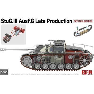 Afbeelding van 1:35 Rye Field Model 5088 StuG.III Ausf.G Late Production with full interior Plastic Modelbouwpakket