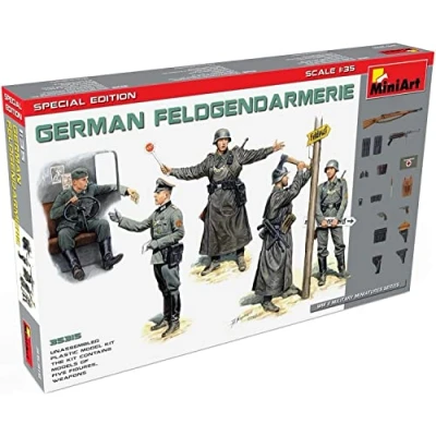 Afbeelding van Miniart German Feldgendarmerie Special Edition modelbouwsets, hobbybouwspeelgoed voor kinderen, modelverf en accessoires