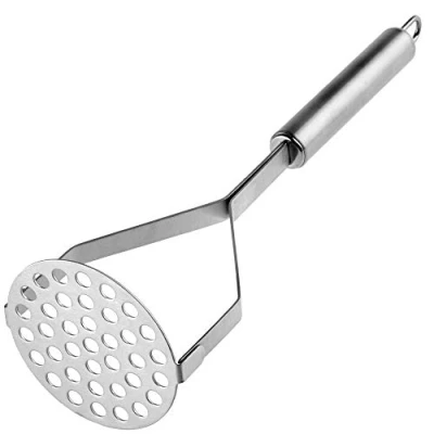 Afbeelding van KADAX Aardappelpers met geperforeerde plaat, roestvrijstalen groentepers ovale handgreep, ideaal voor groenten, aardappelpuree, keukengerei