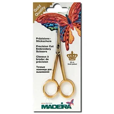Afbeelding van MADEIRA SCHAAR GEBOGEN VERGULD 12CM