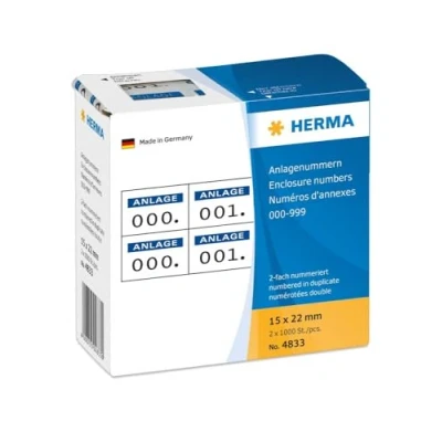 Afbeelding van HERMA Zelfkl. nummers 15x22 mm
