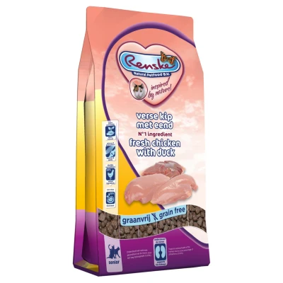 Afbeelding van Renske Kat Senior Verse Kip&amp;Eend Kattenvoer 1.5 kg