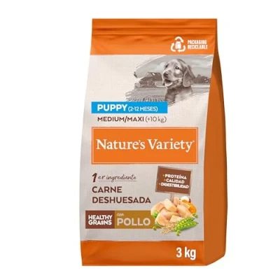 Afbeelding van 3kg Nature&#039;s Variety Healthy Grains Puppy Medium/Maxi Kip droog hondenvoer