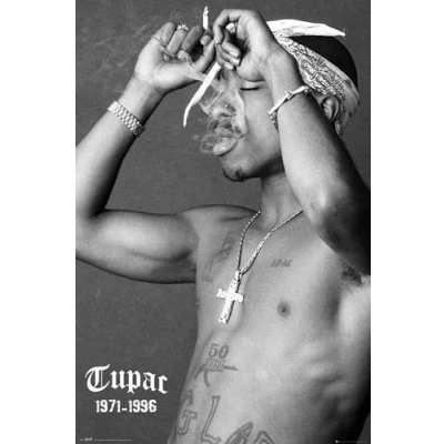 Afbeelding van Poster Tupac Rook 91.5 X 61 Cm Multicolor