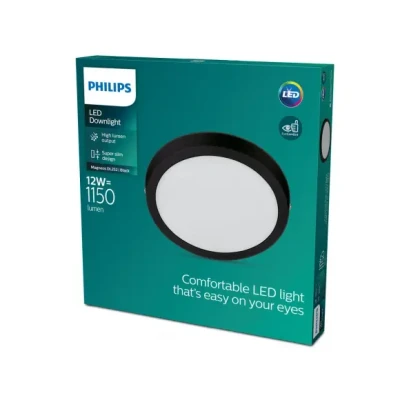 Afbeelding van Philips Magneos plafondlamp zwart rond klein