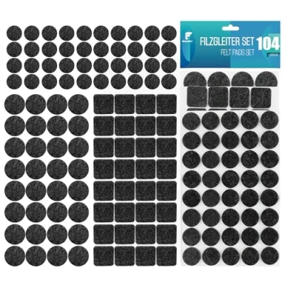 Afbeelding van shinfly Set van 104 meubelviltjes, vloerbeschermers, voor meubelpoten, stoelpoten, 5 mm dik, grijs