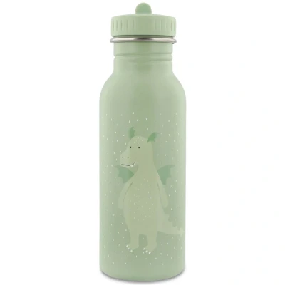 Afbeelding van Trixie Drinkfles Mr. Dragon RVS Waterfles voor kinderen 500ml Lekvrije Fles Groen Draak