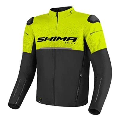 Afbeelding van SHIMA DRIFT motorjas voor heren lichtgewicht ademende zomer mesh city biker jas met CE rug schouder elleboog pantserpads breedte aanpassing (fluo, 4XL)