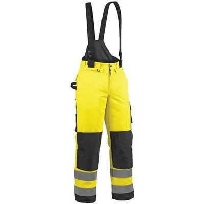 Image de Pantalon hiver haute visibilité jaune fluo/noir, guêtre pare neige