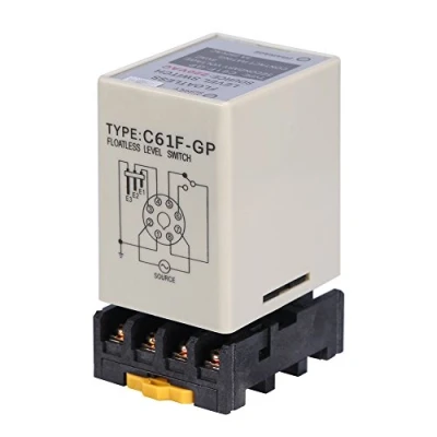 Afbeelding van Waterniveauregelrelais vloeistofniveauschakelaar zonder vlotter AC220 V 50/60 Hz met basis C61F GP