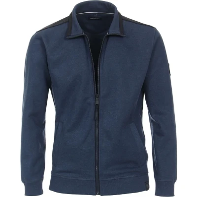 Afbeelding van Casa Moda Sportvest Zip Blauw maat 3XL Heren met Regular fit Pasvorm Polyester Suitable Herenkleding