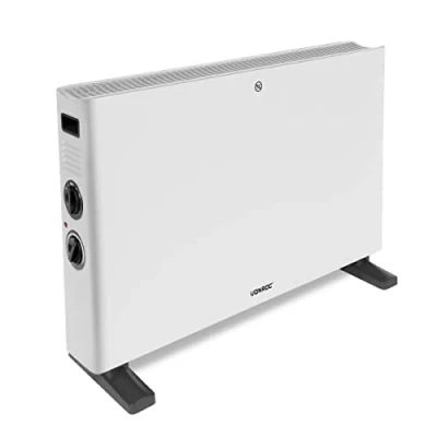 Afbeelding van VONROC Elektrische kachel Convectorkachel met ingebouwde radiator ventilator 2 standen: 1250W/2000W Regelbare thermostaat Verwarmt ruimtes tot 24m2 Modern design Wit