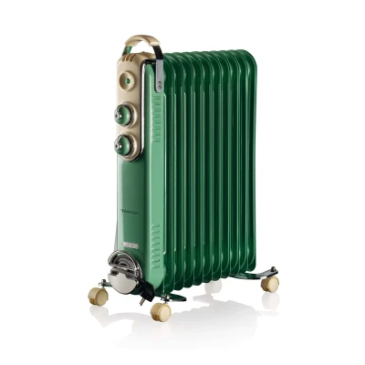 Afbeelding van Ariete 0839/14 Retro Olieradiator 2500 Watt 11 Vinnen 3 standen 360 wieltjes groen