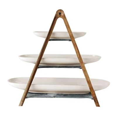 Afbeelding van Villeroy &amp; Boch Artesano Collection Etagère met Schalen, Keramiek, 4 Delig, Wit