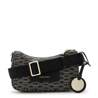 Afbeelding van Emporio Armani Baguette Monogram Schoudertas, Dames, Maat: One Size, Nero/ecru