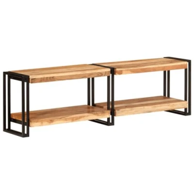 Afbeelding van Tv meubel 140x30x40 cm massief acaciahout