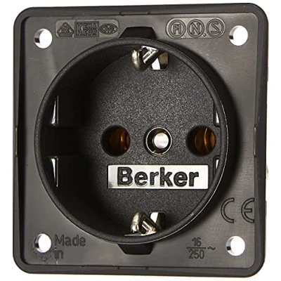 Afbeelding van Hager Berker Integro Wandstopcontact (WCD schakelmateriaal) 941852505 E2FJJ