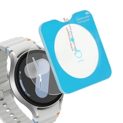 Afbeelding van kwmobile 2x smartwatch screenprotector geschikt voor Samsung Galaxy Watch 7 44mm Protector sporthorloge krasbestendig Transparant met aanbrengtool