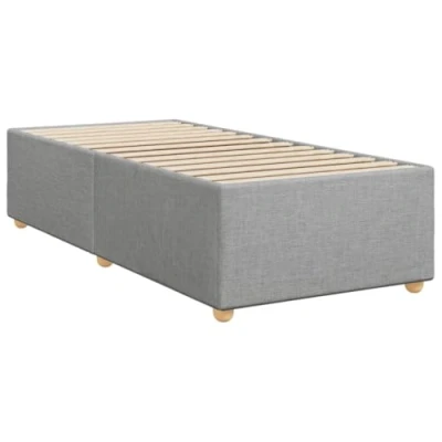 Image de vidaXL Cadre de lit sans matelas gris clair 90x200 cm tissu