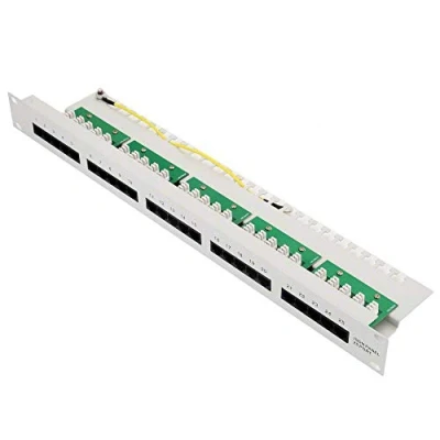 Afbeelding van 37588.1 RJ 45 Cat3 White Rack mounting 1U 483 mm