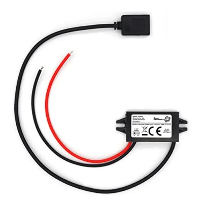 Afbeelding van Bauer Electronics DC 8 V 32 naar 5V spanningsomvormer USB 3 A 15 W 12 converter, omvormer, adapter spanningsregelaar, spanningsstabilisator, 24 transformator buck stepdown