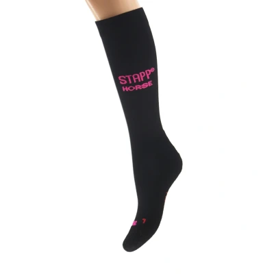 Image de Stapp Horse Chaussettes d&#039;Équitation Uni Deocell Noir Rose