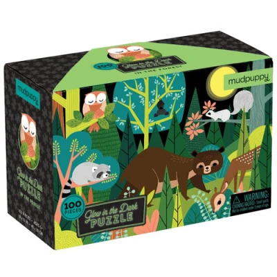 Afbeelding van Mudpuppy puzzel glow in the dark het bos (100st)