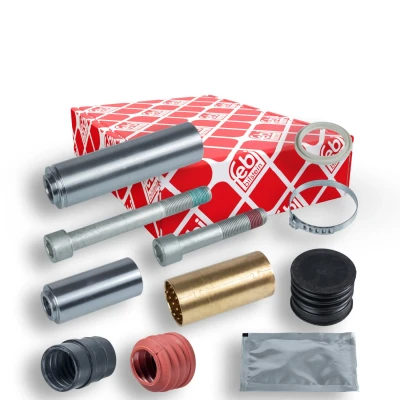 Afbeelding van FEBI BILSTEIN 107241 Geleidehulzenset, remklauw Achteras, Vooras Met vet remzadelschroef, bel, geleidehuls