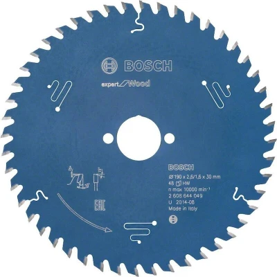 Image de BOSCH 2608644049 lame de scie circulaire Expert pour le bois, 190 x 30 2.6 mm, 48T