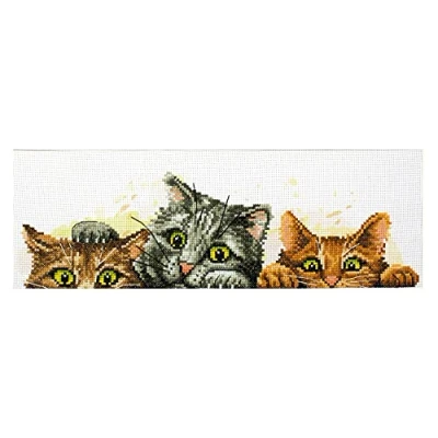 Afbeelding van Curious Kittens voorbedrukt Needleart World