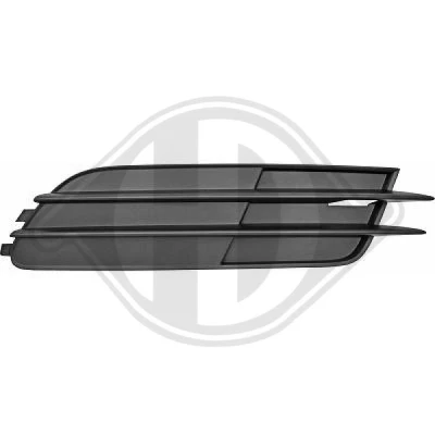 Afbeelding van DIEDERICHS 1028046 Bumper Grill Zonder gat(en) voor mistlampen rechts AUDI: A6 C7 Avant, Saloon