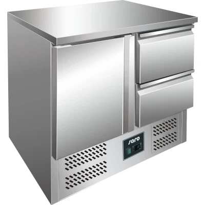 Afbeelding van Gekoelde werkbank Vivia S 901 s/s Top 2 x 1/2 1 deur en lades (H)88,5x(B)90x(D)70