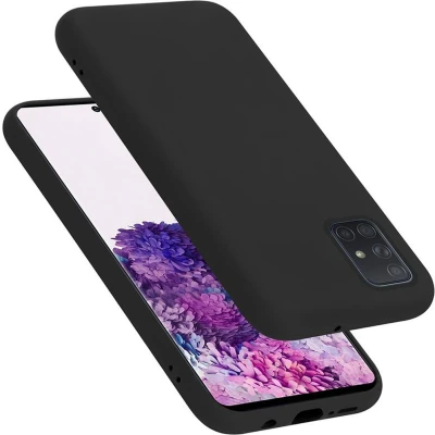 Afbeelding van Cadorabo Hoesje geschikt voor Samsung Galaxy A71 4G in LIQUID ZWART Beschermhoes gemaakt van flexibel TPU silicone Case Cover