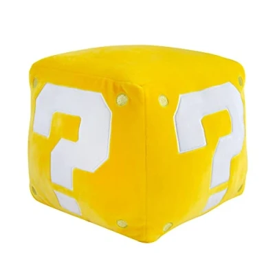 Image de Peluche Tomy Mario Mocchi Point d&#039;interrogation 38 cm Jaune et Blanc