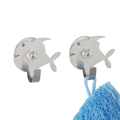 Afbeelding van Wenko Wandhaken Vis 6,5 Cm Rvs Matzilver 2 Stuks