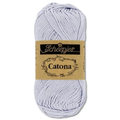Afbeelding van Frida&#039;s Wollhaus Scheepjes 50 g Catona 100% katoen voor breien en haken Amigurumi, 109 kleuren (399 Lilac Mist)