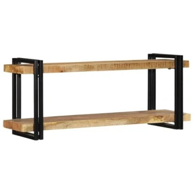 Afbeelding van vidaXL Wandschap 110x33x45 cm massief ruw mangohout