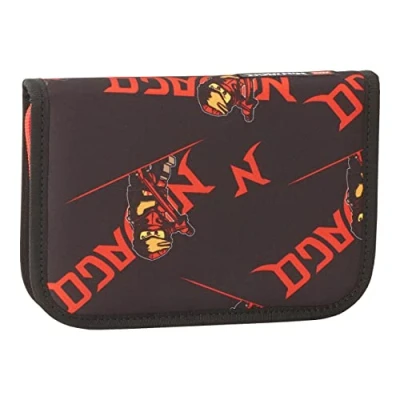 Afbeelding van SKANDO BAGS LEGO® Pennenetui voor jongens, met alle benodigde schrijfaccessoires, lipje lesrooster, Lego Ninjago, rood, Ninjago®, rood