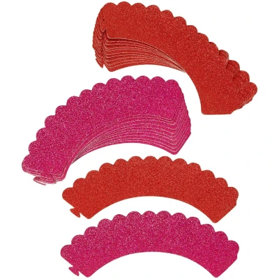 Afbeelding van Wilton Cupcake Wrappers Vormpjes Glitter Rood &amp; Roze pk/24
