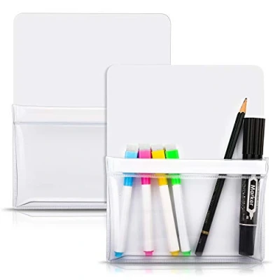 Afbeelding van MoKo potloodhouder, magnetische markeerorganizer, gum voor whiteboard, schoolbenodigdheden, koelkastpotloodhouder, kantooraccessoires, huis, kast, wit