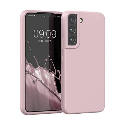 Afbeelding van kwmobile telefoonhoesje geschikt voor Samsung Galaxy S22 Hoesje met siliconen coating Smartphone case in mat oudroze