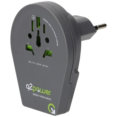 Afbeelding van q2 Power 1 1.00200 TH Reisstekker