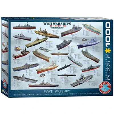 Afbeelding van Eurographics Puzzel WW II Warships 1000 Stukjes