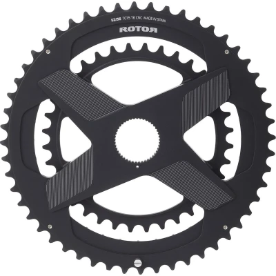 Afbeelding van Rotor Aldhu Direct Mount Dubbel Kettingblad rond, black matte Uitvoering 52/36T