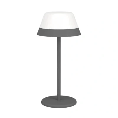 Afbeelding van EGLO Meggiano Tafellamp Aanraakdimmer Draadloos 32 cm Grijs/Wit Instelbaar RGB &amp; wit licht Oplaadbaar Buiten en Binnen