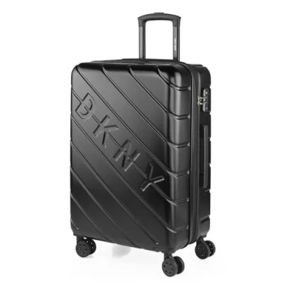 Afbeelding van DKNY Travel Bagage Set 4 Wheeled Lichtgewicht Set. TSA cijferslot, zwart, M