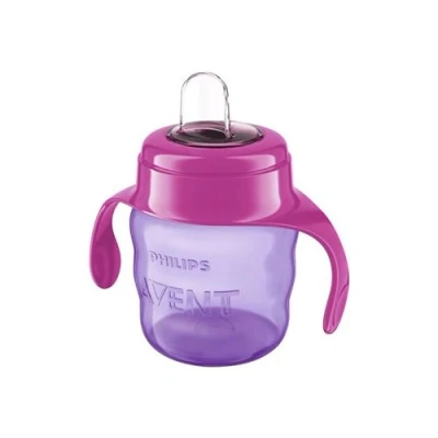 Afbeelding van Philips Avent SCF551/03 schenktuit, zachte gemakkelijk te drinken, geschikt vanaf 6 m+, 200 ml, vaatwasmachinebestendig, BPA vrij, paars/roze